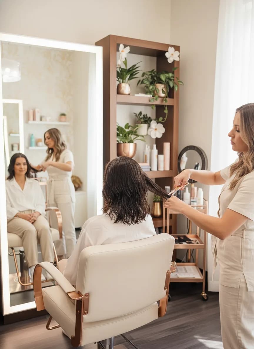 Fresh, precision haircut and styling at Magnolia Mane salon in Goodyear, AZ
